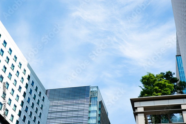 Fototapeta 摩天楼と日本橋