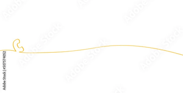Obraz 電話のラインイラスト