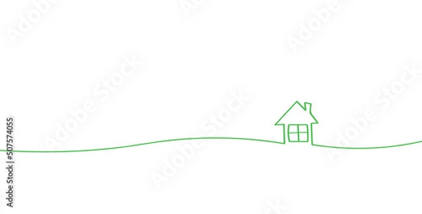 Obraz 一軒家のラインイラスト