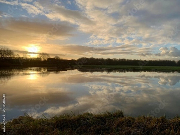 Obraz cloud reflection in lake