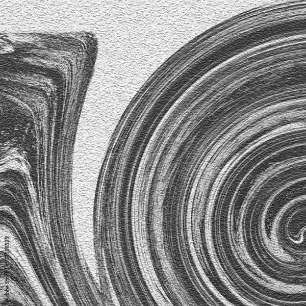 Fototapeta bright background, disk, arc, wave, sea, water, ocean, tropics, freshness, funnel, lines, stripes, texture, abstract illustration, ethnic style, boho, illustration, drawing, spots, white, gray, 