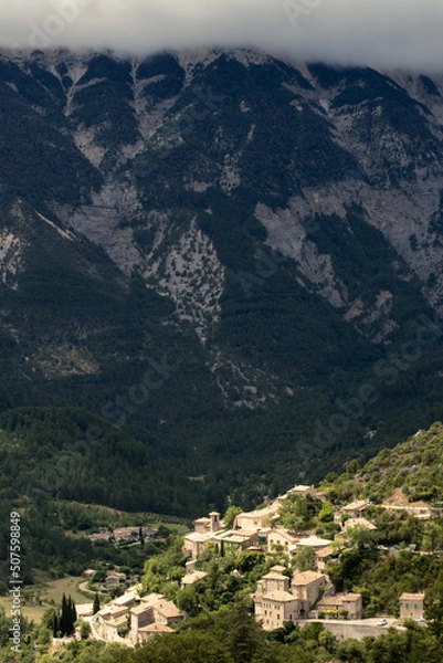 Obraz Town in mountains in south of France