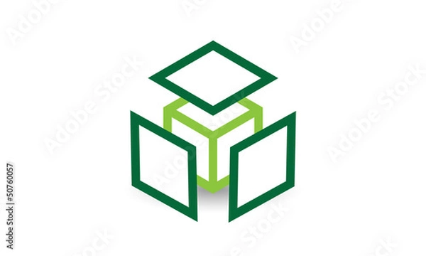 Obraz Concept cube vert 360 degrés