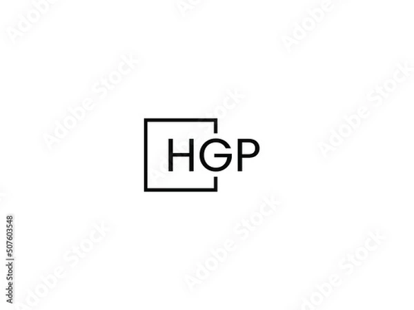 Obraz HGP letter initial logo design vector illustration