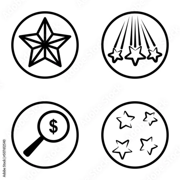 Fototapeta Circles1-2 Flat Icon Set Isolated On White Background