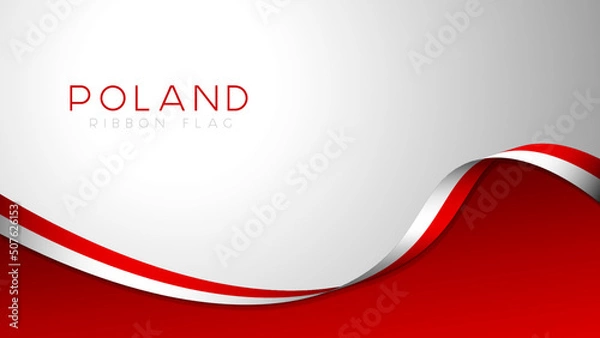 Fototapeta Poland ribbon flag 
