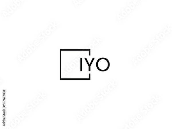 Fototapeta IYO letter initial logo design vector illustration