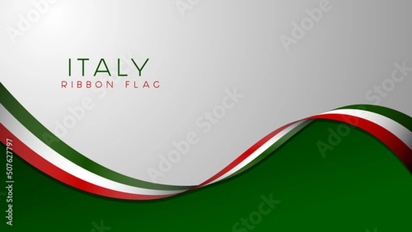 Fototapeta Italy ribbon flag