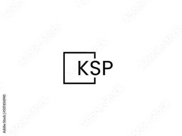 Fototapeta KSP letter initial logo design vector illustration