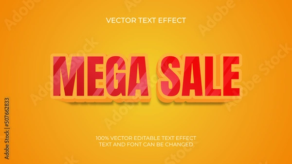 Fototapeta Editable mega sale text effect