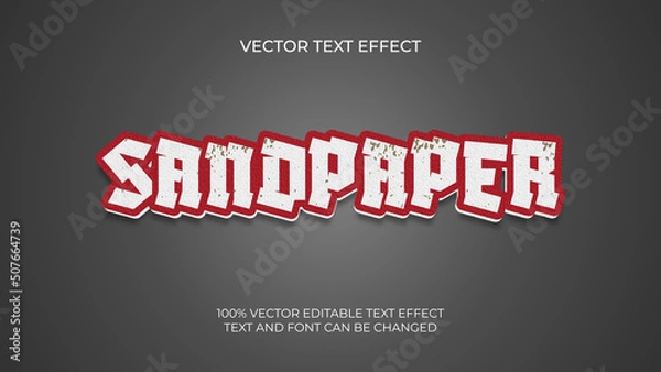Fototapeta Editable sandpaper text effect