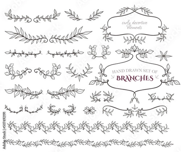 Obraz Curly frames, ornate elements and borders