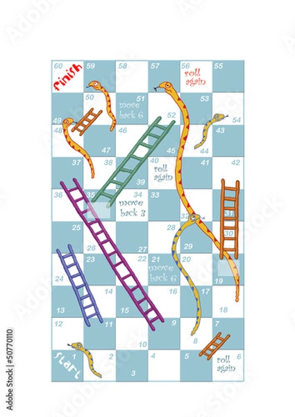 Obraz Snakes and ladders