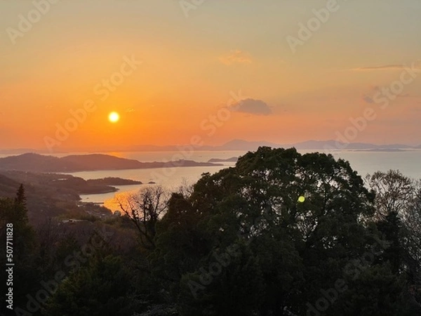 Obraz 小豆島の夕陽