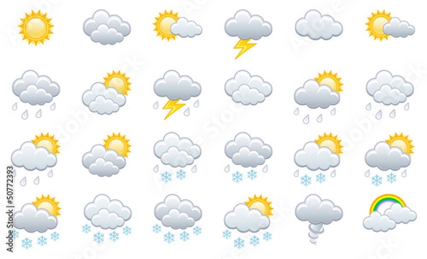Obraz Weather icons set