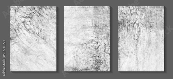 Fototapeta Vector white concrete texture background. Stone wall background. in A4 size for design work cover book presentation. brochure layout and flyers poster template.