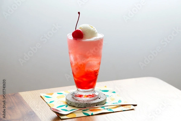 Fototapeta クリームソーダ　昭和レトロ