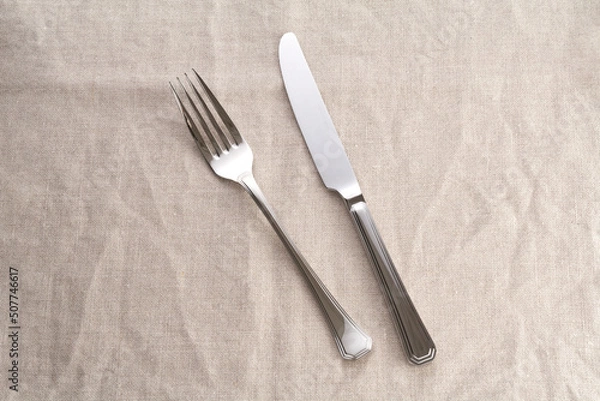 Fototapeta カトラリー　ナイフとフォーク