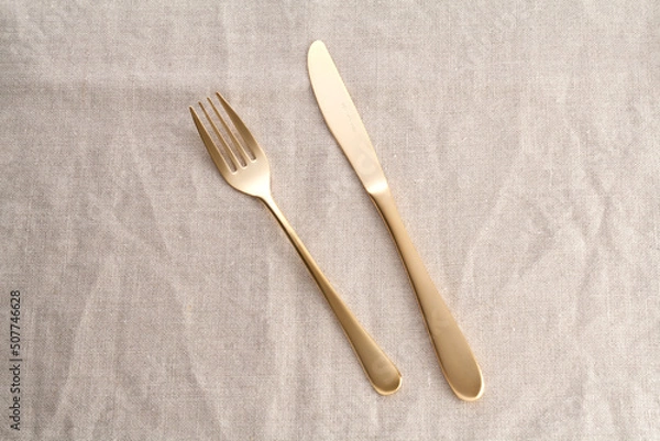 Fototapeta カトラリー　ナイフとフォーク