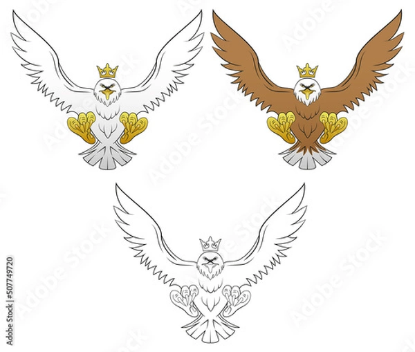 Obraz Eagle set of 3 graphics