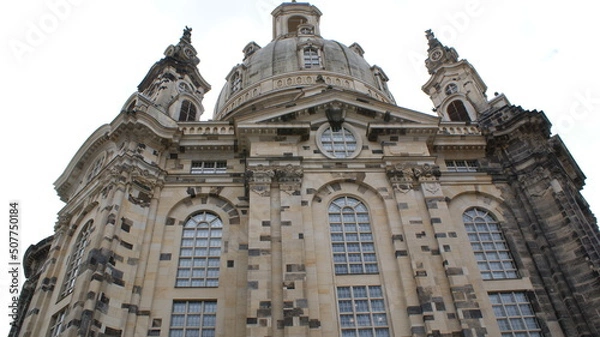 Obraz Frauenkirche, Dresden,kirche, architektur, cathedral, domes, bauwerk, religion, orientierungspunkt, italien, europa, anreisen, paris, basilika, stadt, venediger, himmel, fra, geschichte, fremdenverkeh