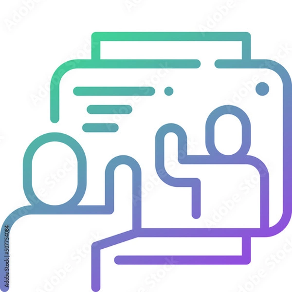 Fototapeta communicate gradient line icon