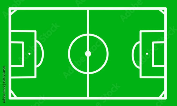 Fototapeta football field vector with simple design