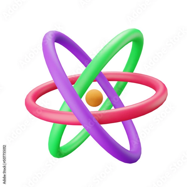 Obraz Atom 3D Icon