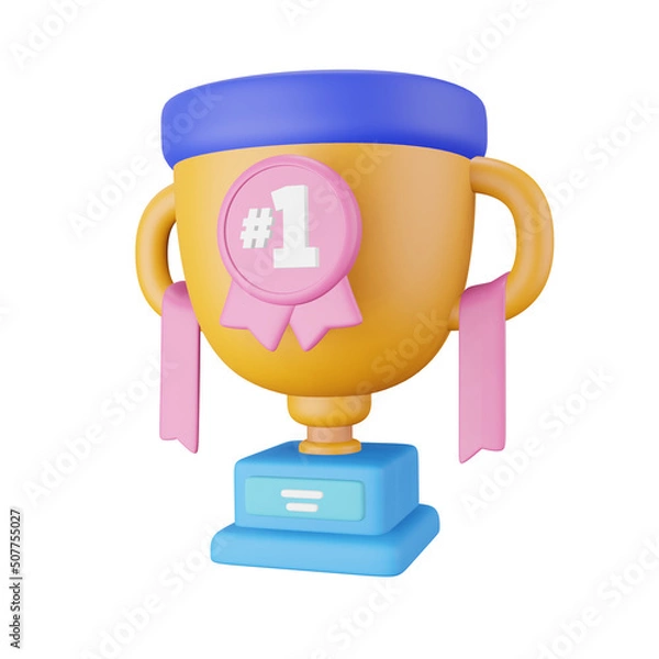 Obraz gold cup with a trophy