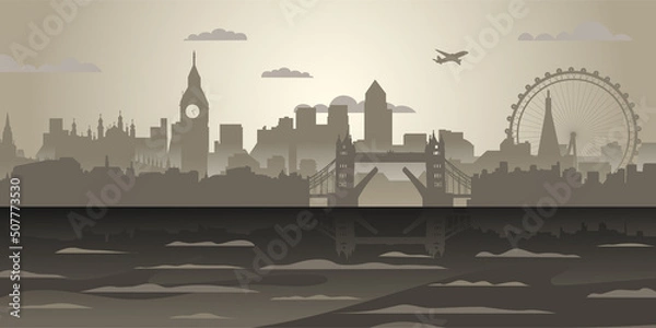 Obraz London city silhouette