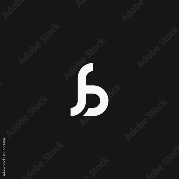 Obraz Initial letter SB monogram logo.