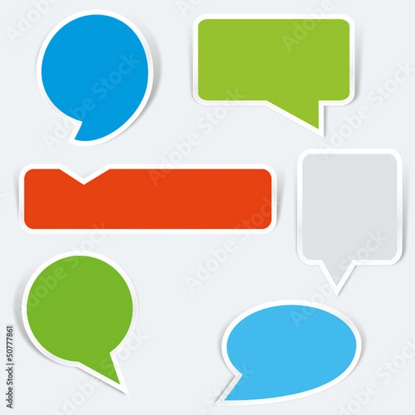 Obraz Sprechblasen Papercut