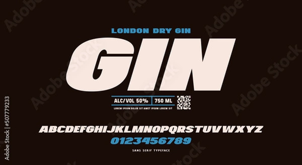 Obraz Italic wide sans serif font