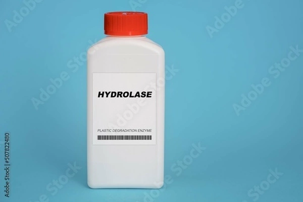 Obraz Hydrolase. Sample of Plastic-Eating Microbial Enzyme