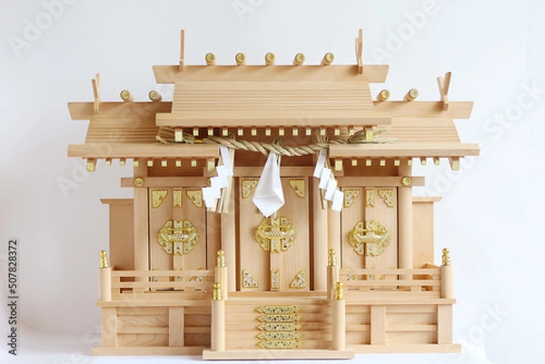 Obraz 日本の神様を祀る木製の神棚2