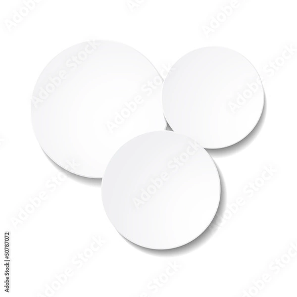 Fototapeta Overlapping white stickers