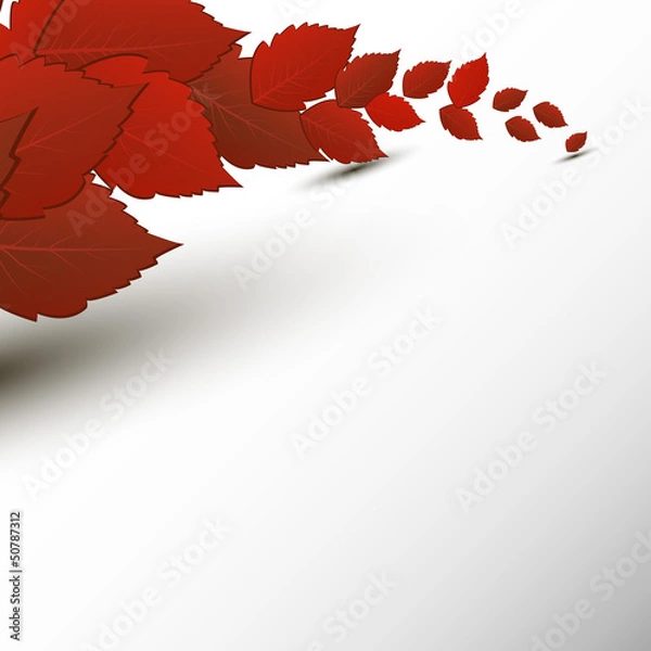 Fototapeta Autumn leaves border