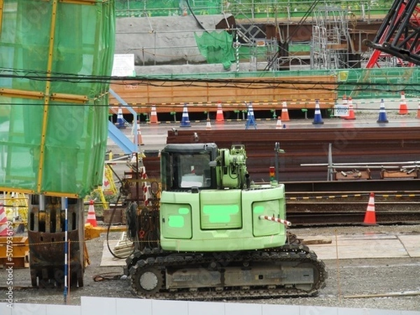 Fototapeta 造成中の重機車両