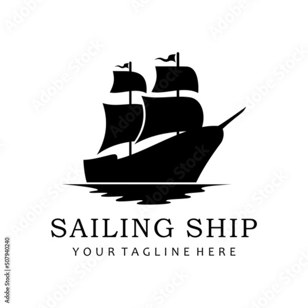 Obraz sailing ship logo