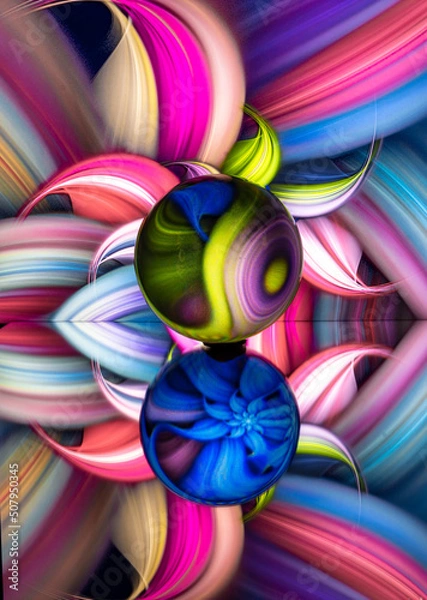 Obraz Abstract colours and patterns from reflections