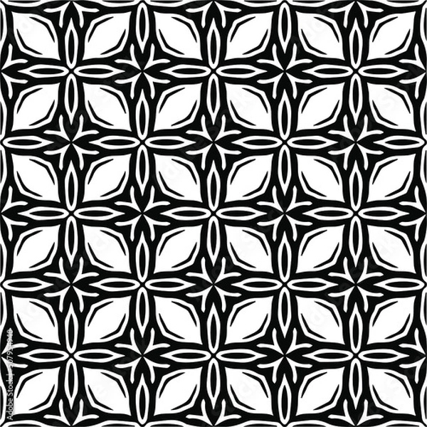 Fototapeta Abstract background with repeat pattern . black and white color. Unique geometric vector swatch. Perfect for site backdrop, wrapping paper, wallpaper, textile and surface design. 