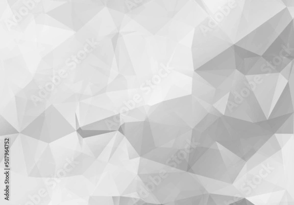 Fototapeta Abstract low poly gray triangle shapes background