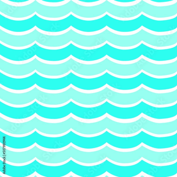 Fototapeta The fabric pattern is characterized by the waves of the sea by using light blue and dark blue contrasting to create fresh colors.