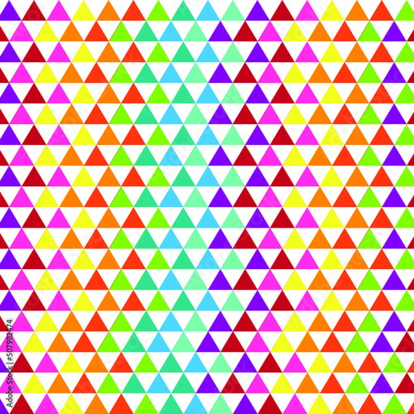 Obraz The fabric pattern uses bright, contrasting colors to form triangles together to create a beautiful pattern.