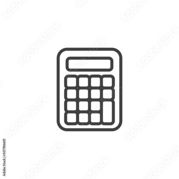 Obraz Calculator line icon