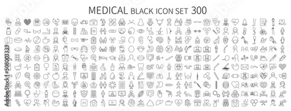 Obraz Medical related icon set 200