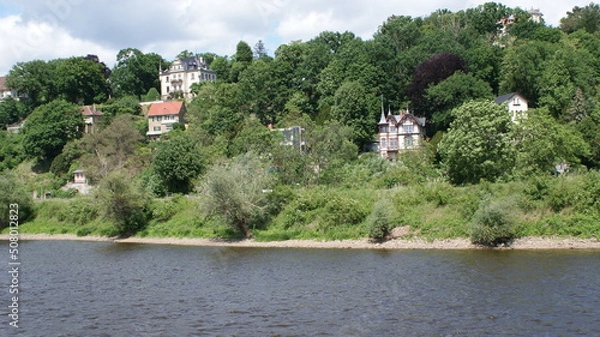 Obraz Villa, Elbe, Dresden, Wasser, fluss