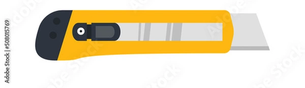 Obraz Stationery knife Construction Tool Icon. Vector illustration