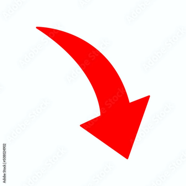 Obraz Red arrow icon vector EPS- 10