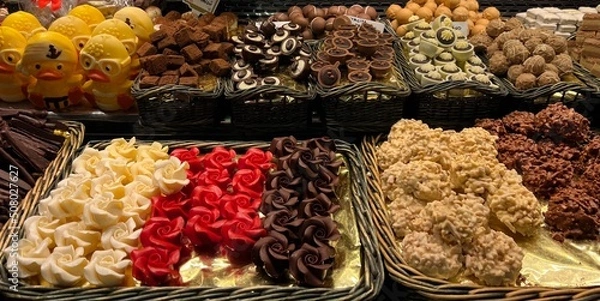 Obraz chocolate candy in a market